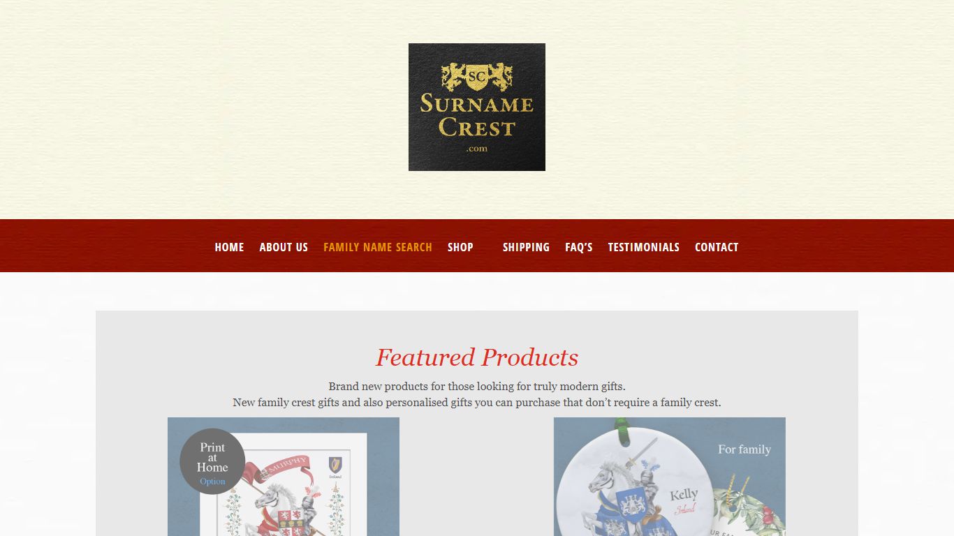 Family Name Search and Coat Of Arms - Surnamecrest